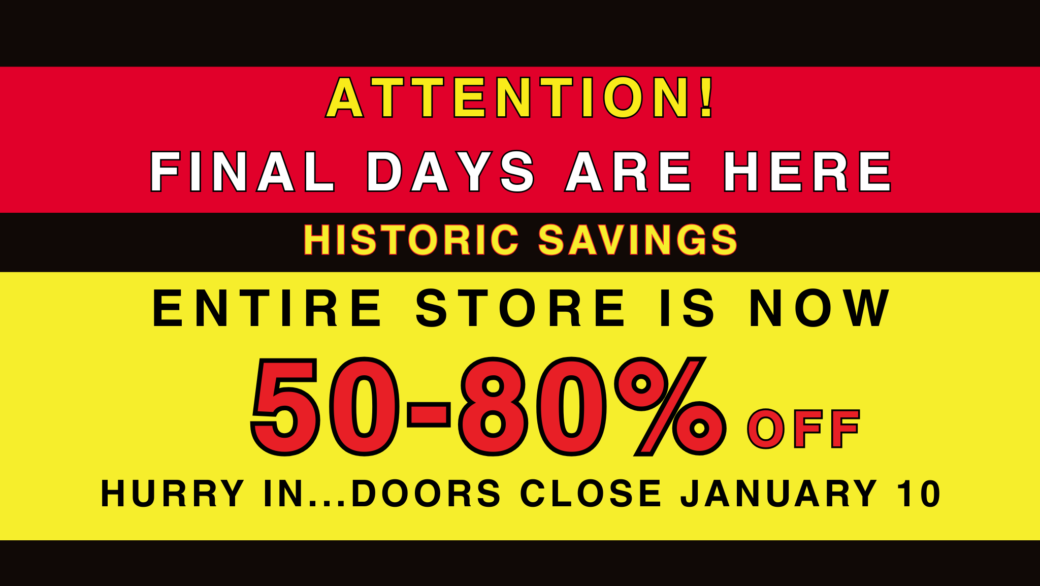 Going Out of Business Sale